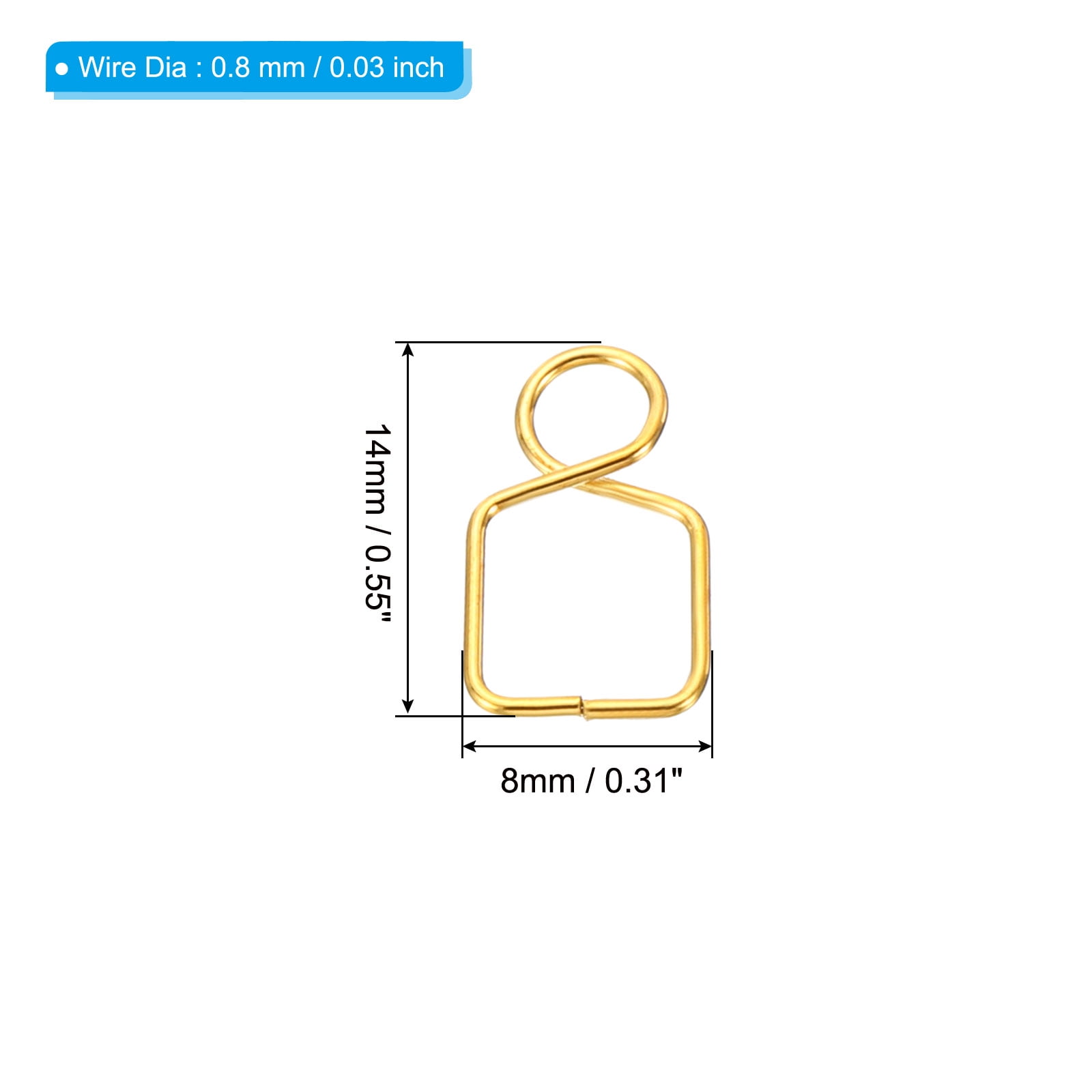 Unique Bargains Chandelier Connector Clip for DIY Fastening Ball Parts Gold 14mmx8mm