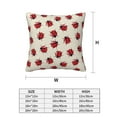 thumbnail image 2 of Throw Pillow Covers, Ladybug print Soft Square Pillow Cases with Invisible Zipper for Couch Bed Sofa, Farmhouse Fall Home Decor 20"x20", 2 of 7