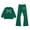 0-Dark Green157, variant on Tiijoy Sweatsuit for Girls Bow Crew Neck Pullover Sweatshirt Flared Pants Set, Sizes 3-10