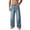#Light Blue, variant on Fanshiluo Men's Washed Wide Leg Jeans, Mid Rise Loose Fit Vintage Denim Trousers,L,Big and Tall Men
