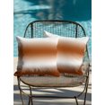 thumbnail image 3 of Outdoor Pillows Waterproof, Burnt Orange Ombre Throw Pillows with Inserts Included, Modern Gradient Abstract Aesthetics Art Indoor Outdoor Decorative Lumbar Pillow for Bed/Couch/Patio 18"x18", 2Pcs, 3 of 8