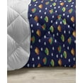 thumbnail image 3 of Abstract Down Alternative Comforter, Nature Themed Leaves Jungle Elements Fashion Pattern Round Ornaments, Microfiber Quilt for All Season, 5 Sizes, Slate Blue Sage Green, by Ambesonne, 3 of 3