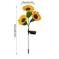 thumbnail image 2 of Solar Powered Sunflower Garden Light Outdoor Decorative LED Flower Stake for Yard, Patio, Pathway, Weatherproof Design, 2 of 2