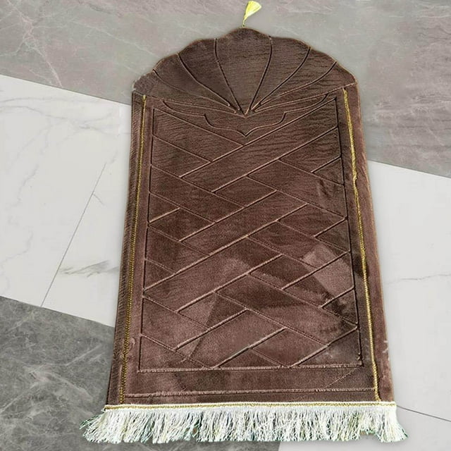 tredstone Portable Soft Muslim Carpet Area Rugs Eid Wedding Birthday Present Light Coffee