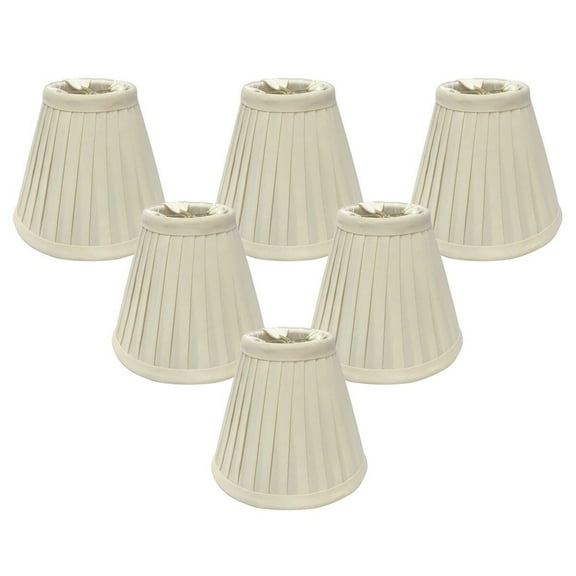 Royal Designs, Inc. Empire Pleated Chandelier Basic Shade CS-841EG-6, Eggshell, 3 x 6 x 5, Pack of 6