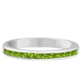 thumbnail image 2 of Peridot Channel-Set Semi-Eternity Ring Band 14k White Gold (0.40ct), 2 of 3