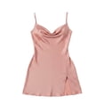 thumbnail image 6 of Fengactive Womens Satin Slip Dress Cowl Neck Spaghetti Strap Mini Lounge Sleepwear, 6 of 6