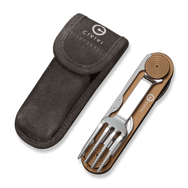 CIVIVI Partake Multi-tool 4-in-1 Coyote Brown Aluminum & Stainless Steel Camp Knife C24032C-2