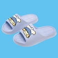 thumbnail image 2 of Womens Cute Cartoon Slide Sandals - EVA Foam Comfortable Platform Thick Sole Funny Face Beach Pool Summer Lounge Slippers Sky Blue,Size 5.5-7, 2 of 6
