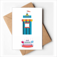 thumbnail image 1 of Amazing Funny Park Ticketing Illustration Happy Birthday Greeting Cards Envelopes Blank, 1 of 3