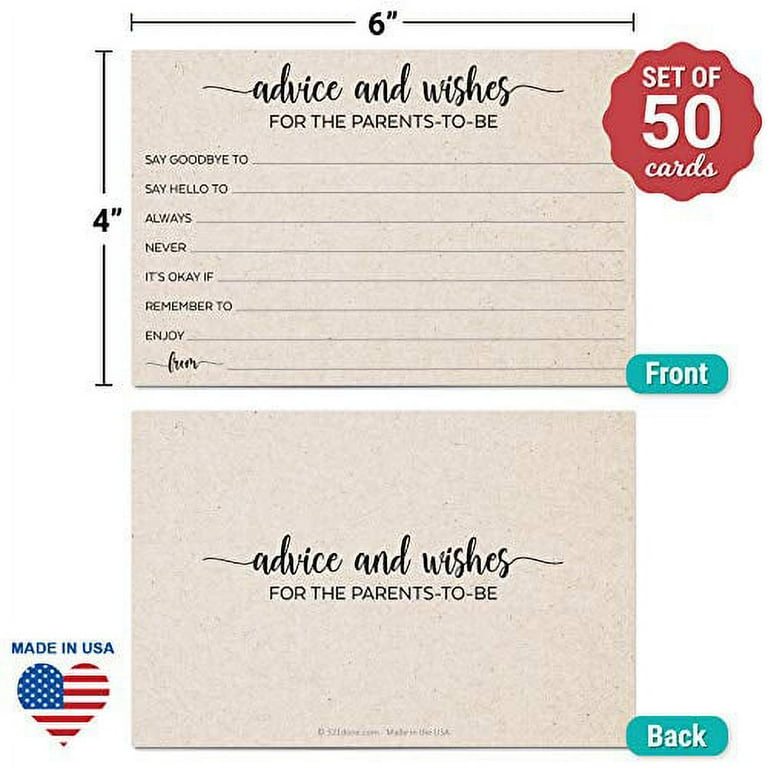 321done-advice-and-wishes-for-the-parents-to-be-cards-tan-4x6-made-in-usa-fun-simple-cute-baby-shower-advice-game-for-mom-dad-to-be-50-cards-walmart-com