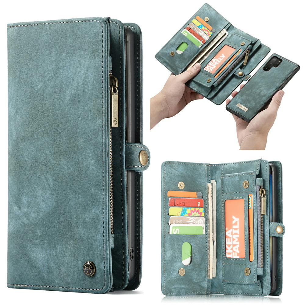 Samsung Galaxy Note 10 Plus Wallet Case, Dteck Leather Zipper Wallet