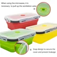 thumbnail image 4 of 1PCS Rectangle Foldable Silicone Lunch Box Refrigerator Microwave Oven Lunch Box Storage Boxes Outdoor Food Taper Lonchera grey pink 1, 4 of 6