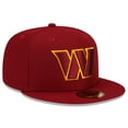 thumbnail image 3 of Men's New Era Burgundy Washington Commanders Team Basic 59FIFTY Fitted Hat, 3 of 6