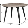 thumbnail image 2 of LeisureMod Ravenna Mid Century Modern 47″ Round MDF Dining Table – Compact Modern Table with Iron Legs for Kitchen, Dining Room, or Small Apartment Spaces, 2 of 6