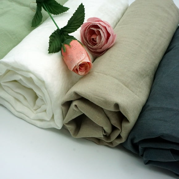 Highland Feather 100% French Linen Duvet Cover Set - 3 Piece Bedsheet - 1 Duvet Cover & 2 Pillowcases - Linen Bedding Set - Classic Luxury - Ultra-Soft & Breathable