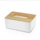 thumbnail image 4 of Caja de pañuelos de madera sencilla para el hogar, caja de papel de extracción, caja de almacenamiento de control remoto de escritorio para sala de estar, caja de papel creativa para comedor, 4 of 4