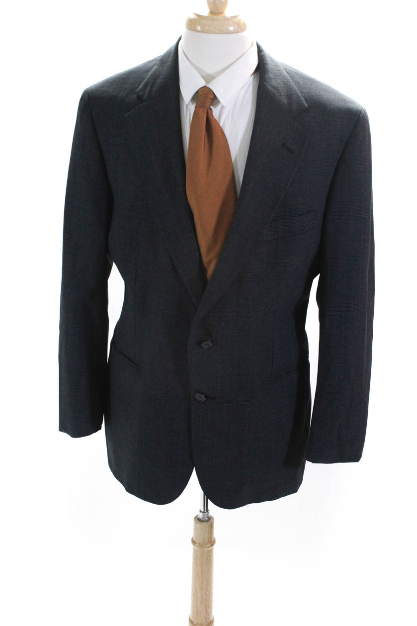 Pre-owned|Polo University Club By Ralph Lauren Mens Two Button Blazer  Jacket Gray Size 42R 