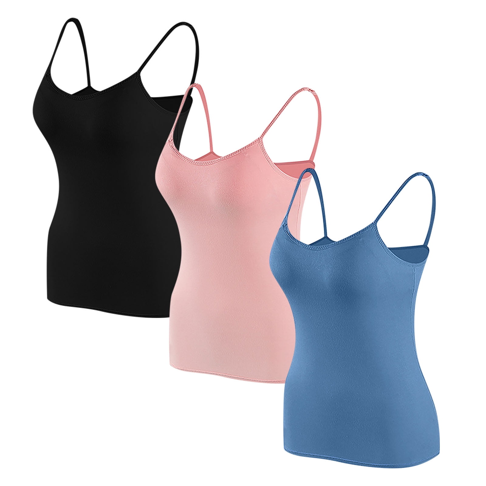 TACILIP Pack Camisole Tops for Women Seamless Cami Tank Tops