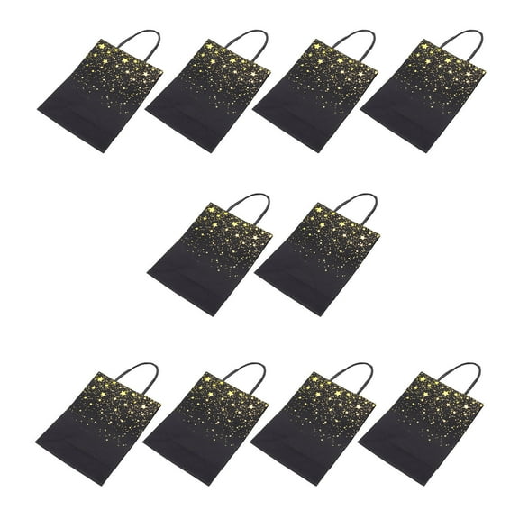 Masteelf 10Pcs Star Printed Gift Wrapping Graduation Paper Bag Party Birthday Gift Package Bag