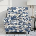 thumbnail image 2 of Renewold Hawaii Palm Tree Blue Recliner Seat Cover Comfy Couch Slipcover 4 Pieces Stretch Recliner Chair Cover Fitted Reclining Chair Slipcover with Elastic Bottom and Pocket, 2 of 8