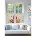 thumbnail image 4 of Fall Pumpkin Gnome Sheer Curtains 54 inches Long, Maple Leaf Thanksgiving Linen Light Filtering Sheer Window Curtains Rod Pocket Voile Drapes for Bedroom Living Room, 52"W x 54"L 2 Panels, 4 of 7