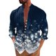 thumbnail image 5 of Camisas Para Hombre Manga Larga Regular Fit Camisa de manga larga para hombre Camisa abotonada para hombre Camisa casual de ajuste de negocios Camisa de cambio gradual (Navy, 3XL), 5 of 6
