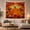 Glowing Pumpkin, variant on Glowing Pumpkin in a Lantern-Lit Autumn Harvest, Cozy Rustic for Nature Lovers, Seasonal Home Decor, Thanksgiving Hostess Gift, Tapestry Wall Hanging for Living Room and Den