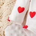 thumbnail image 5 of SonxaHe Newborn Girl Outfit Set Valentine's Day Cute Heart Romper Overalls Headband Baby Holiday Stylish Party Outfits,3-Piece Red,Sized 6-9 M, 5 of 8