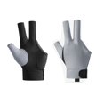 thumbnail image 1 of MYG pour Snooker Piscine Gant de Billard 3 Doigts Tireur Spandex Gants Antidérapants Design de Compression Respirant Maille Paume Sangle de Poignet Réglable Noir Gris Rouge, 1 of 10