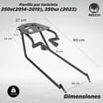 thumbnail image 5 of Parrilla para moto Mach 250Z 2014-2019 250SZ 2023 Negro M, 5 of 5