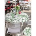 thumbnail image 4 of Outdoor Tablecloth with Umbrella Hole & Zipper, Sage Green Starfish Coastal Round Tablecloth 60 Inch, Ocean Nautical Beach Coral Shell Patio Table Cover Waterproof Table Cloth for Picnic/Party, 4 of 7