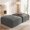 Gray, variant on Gericco Set of 2 Ottoman, 31"W Oversized Rectangle Corduroy Compression Pouf Ottoman, Foot Stool for Living Room, Bedroom