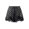 thumbnail image 1 of Shorts de mujer de pierna ancha con estampado de lunares y ribete de encaje para el verano, ideales para uso diario, viajes y fiestas., 1 of 7