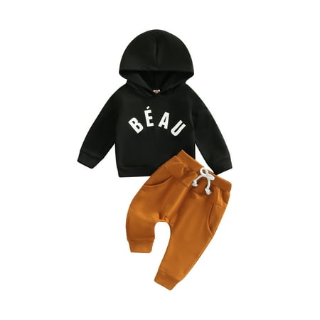 

Ma&Baby Baby Tracksuit Clothes Infant Boy Pullover Sweatshirt Tops and Elastic Waist Pants 2Pcs Outfit