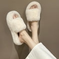 thumbnail image 4 of Women's Fuzzy Open-Toe House Slippers with Memory Foam - Plush Cozy Cute Slipper Indoor/Outdoor Soft Slip On Slides Gifts for Women Mom Her Ladies, 4 of 8