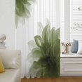 thumbnail image 6 of Sage Green Sheer Curtains 84 Inches Long, Boho Modern Floral Abstract Ombre Leaf White Light Filering Curtains, Breathable Simi Curtain Privacy Drapes for Living Room Bedroom Window Treatment, 6 of 9