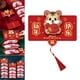 thumbnail image 5 of Paquete de 6 sobres rojos de 2022, bolsillo rojo de año de nuevo, estampado , bolsa roja creativa, sobres de de cumpleaños para bodas y C Macarena Sobres rojos de año nuevo, 5 of 8