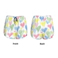 thumbnail image 5 of Picia Hand Drawn Colored Hearts Pattern Women's 2 in 1 Athletic Running Shorts High Waisted Workout Casual Gym Sweat Shorts with Comfy Liner Zipper Pockets-Large, 5 of 9