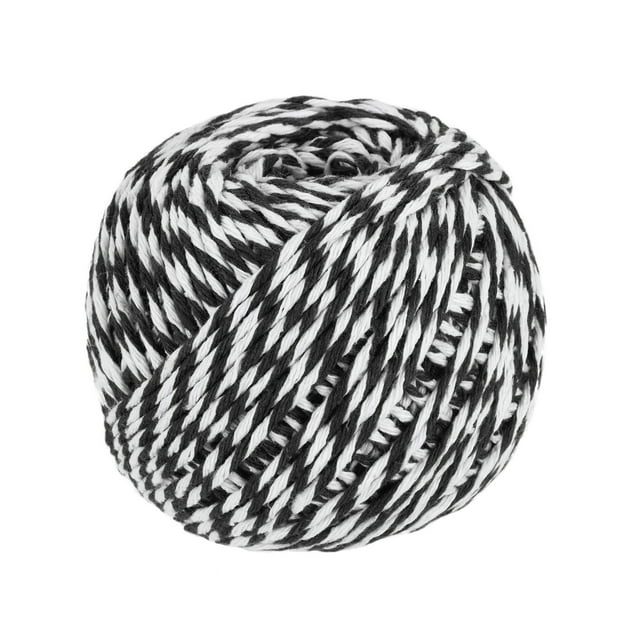 Cordel Embalaje Cuerda Envoltura Unique Bargains 75M/82 Patio Negro y Blanco