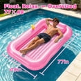 thumbnail image 3 of KOPPOP 77" x 48" XL Inflatable Tanning Pool Lounger Float with Sprinkler, 6-in-1 Suntan Tub Sunbathing Bed for Adults with Pillow & Cup Holder, 3 of 6