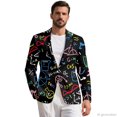 thumbnail image 2 of CHAQLIN Math Formula Print Polyester Slim Fit Casual Blazer for Men with Regular Fit, Classic Fit with Pocket Mens Blazer Jackets for Office, 2 of 9