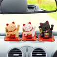 thumbnail image 2 of Lindas figuras que agitan las manos Solar Lucky Fortune Cat Riqueza que agita Blanco Ehuebsd  Libre de BPA, 2 of 7