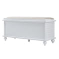 thumbnail image 4 of Weston Home Georgia Entryway Storage Bench with Cushion, White, 4 of 7