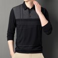 thumbnail image 4 of Blczomt Polo Golf Polos for Men Long Sleeve Black Dress Shirt Button Formal Fashion Mens Clothes Clearance Sale, 4 of 6