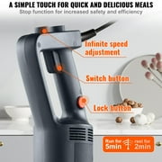 KFFKFF Commercial Heavy Duty Immersion Blender Heavy Duty Hand Mixer 304 Stainless Steel Hand Blender 500W 18,000 Speed Adjustable