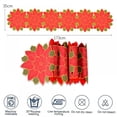 thumbnail image 5 of Groomer Christmas flower table runner,Creative Xmas Floral-Shaped Table Cloth for Tabletop Decorative,for Home Family Festival Holiday Party Table Decor, 5 of 8