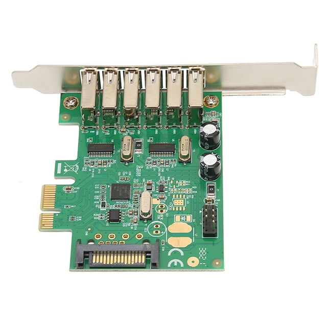 USB2.0 Hub Internal, 6 Port USB PCI Express Card 15PIN SATA For Desktop PC ANGGREK Otros