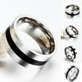 thumbnail image 4 of Opvise Women Men Simple Wedding Engagement Stainless Steel Finger Ring Band Jewelry, 4 of 5