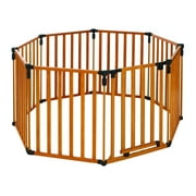 North States 3-in-1 Wood Superyard Baby/ Pet Gate and Play Yard + Extension Kit